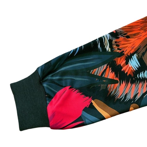 Women's Tiger Bamboo Leaf Print Long Sleeve Top Sweatshirt - Picture 5 of 8